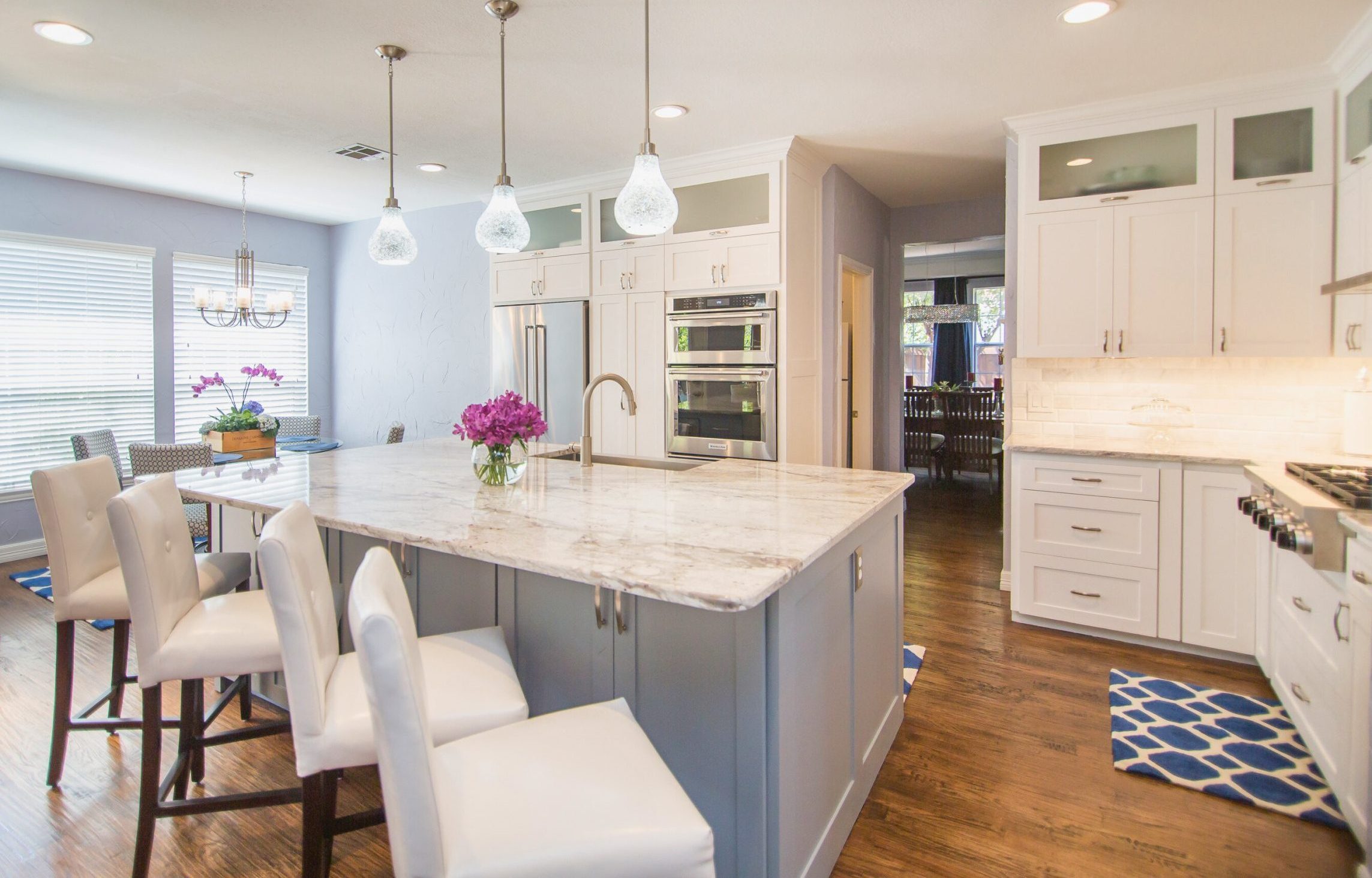 Custom kitchen flooring installation in North Texas