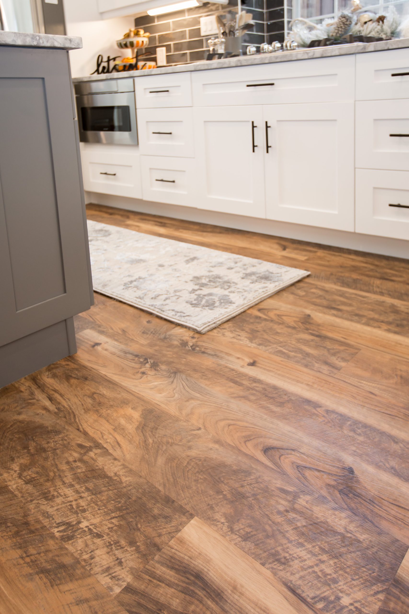 Kitchen remodel detail - custom cabinetry and tile work in Denton, TX