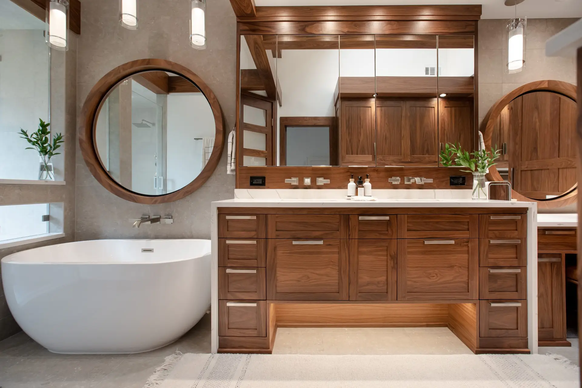Walk-in shower and tile bathroom remodel by Wreedone