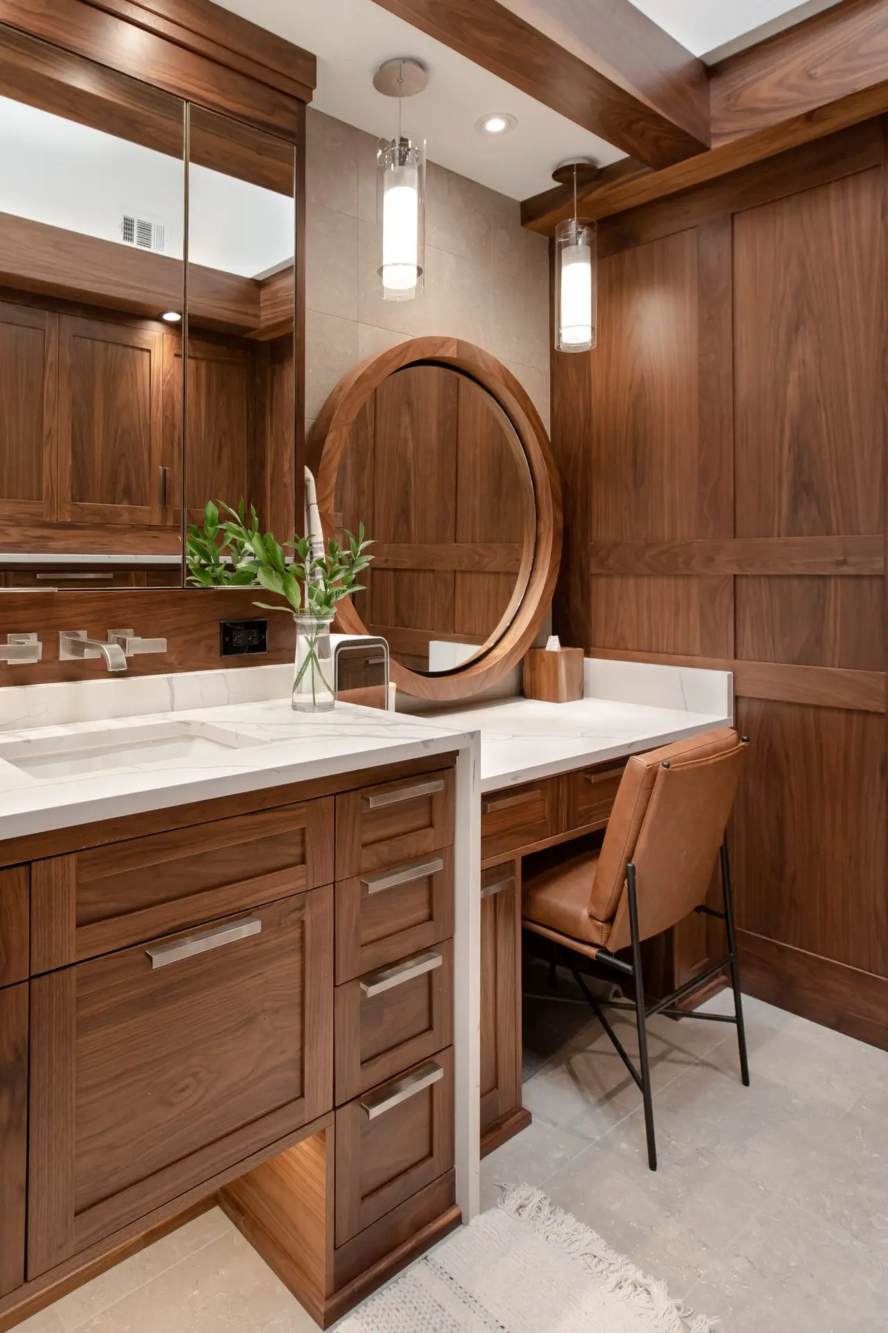 Walk-in shower and tile bathroom remodel by Wreedone